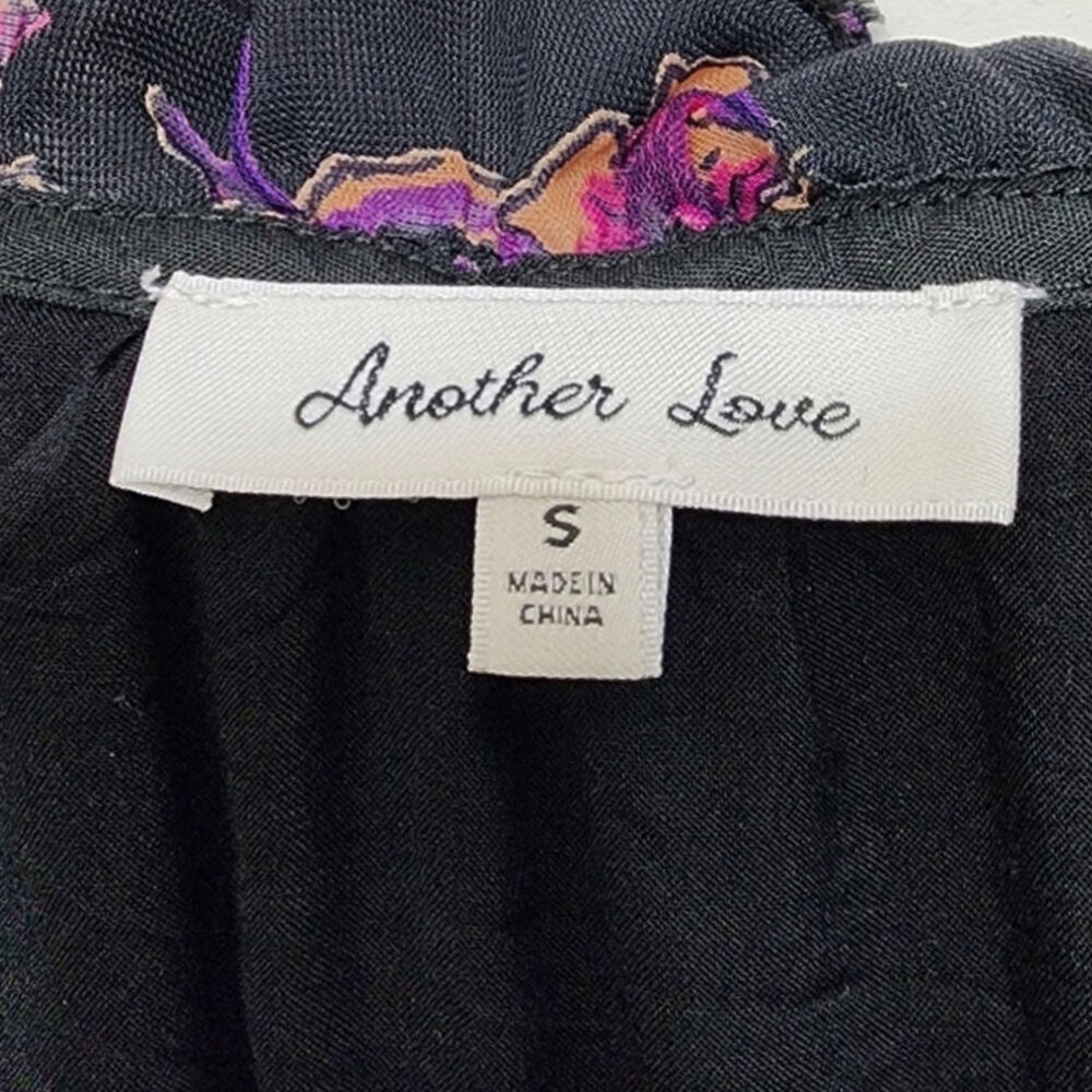 NWT Another Love Anais Multi Ruffle Blossoms Witchy Goth Moto Burnout Dress, SM - Picture 3 of 8